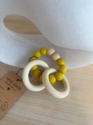 Handmade Silicone & Wood Teething Rings