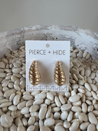 The Golden Tide Shell Earrings