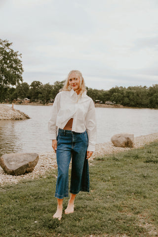 The Side Seam Wide Capri