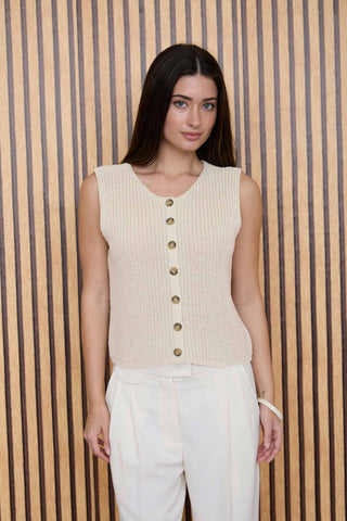 The Hampton Knit Button Vest