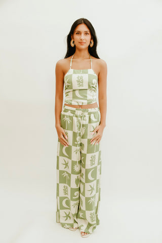 Casa Sol Crop Top and Pants Set