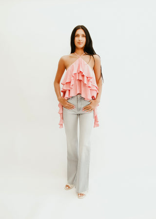 Sunwashed Scissor Flare Denim