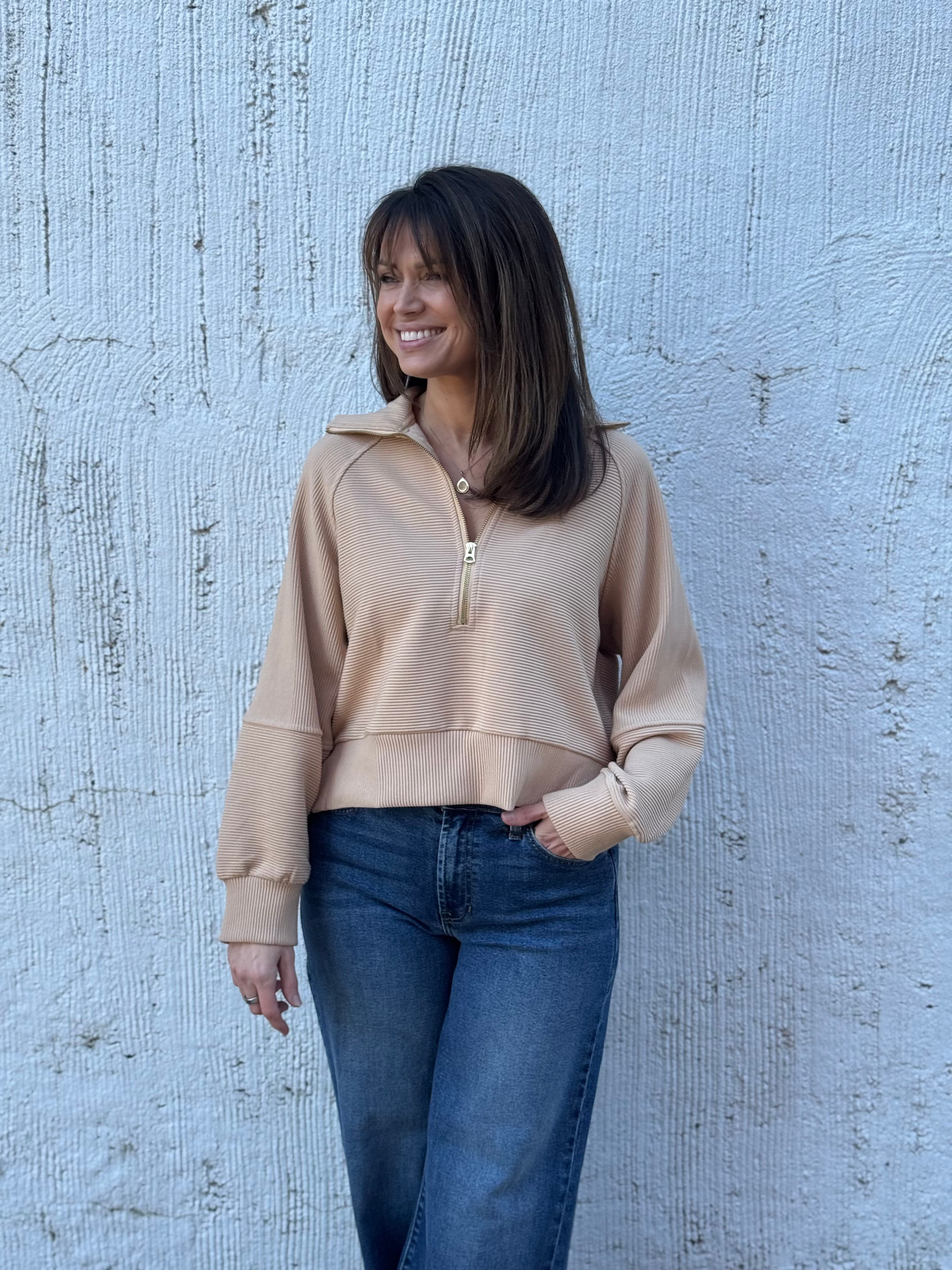 Aimee Zip Up Sweater