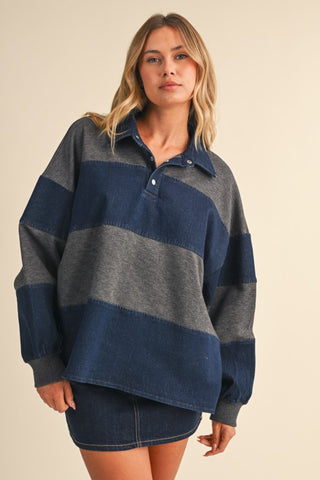 Denim & Charcoal Rugby