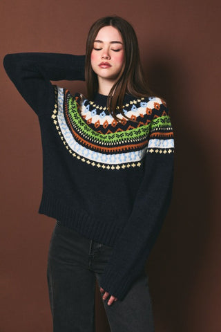 Navy Fair Isle Sweater