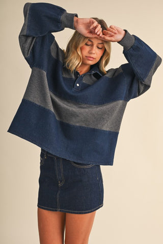 Denim & Charcoal Rugby