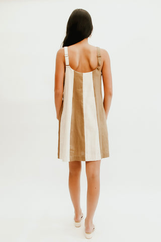Olive Ease Colorblock Mini Dress