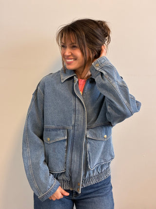 Deja Denim Bomber Jacket