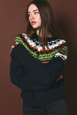 Navy Fair Isle Sweater