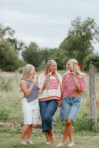 Freedom Stitch Oversized Top