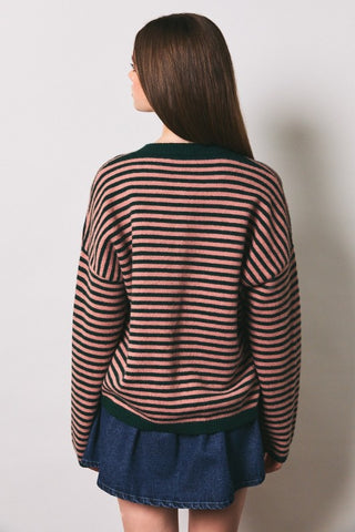 Rose Stripe Cardigan