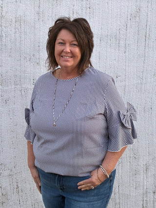 The Picnic Perfect Bow Sleeve Top
