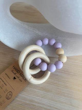 Handmade Silicone & Wood Teething Rings