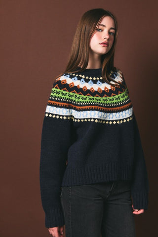 Navy Fair Isle Sweater