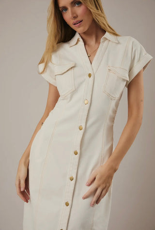 The Sandstone Utility Midi Dress
