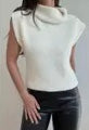 Turtleneck Knit Sleeveless Top