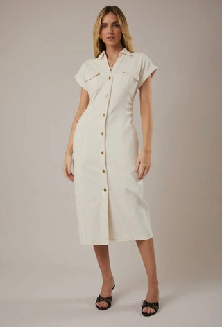 The Sandstone Utility Midi Dress