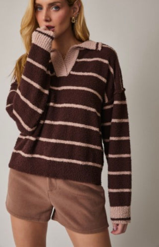 The Swiss Mocha Stripe Knit