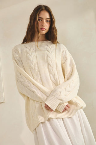 The Cloud Coast Cable Knit Sweater