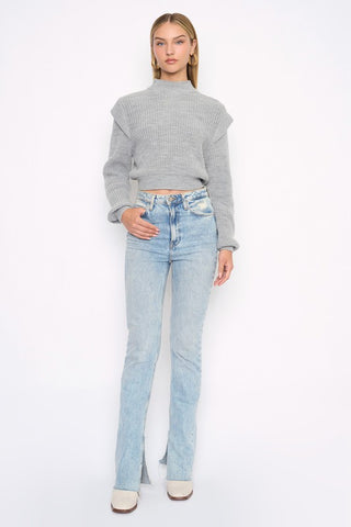 Mock Neck Cap Sweater