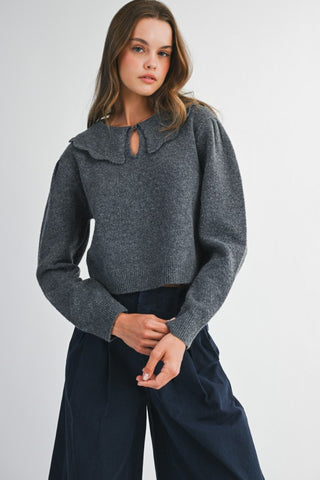 The Charcoal Darling Collar Sweater