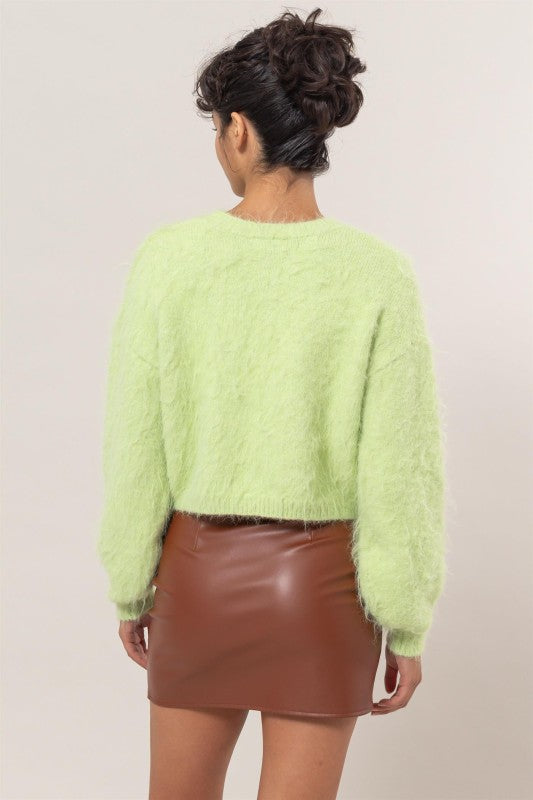 Wool Blend Cropped Sweater