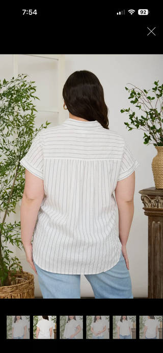 Seaside Stripe Button-Up