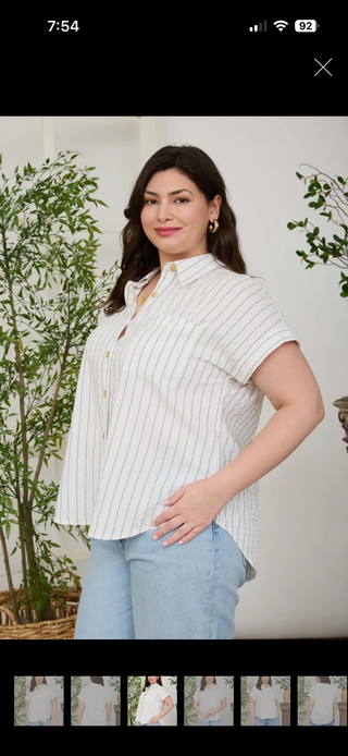 Seaside Stripe Button-Up