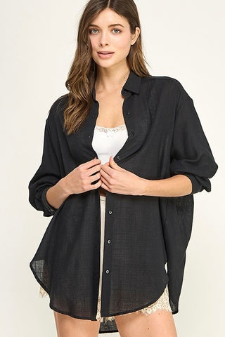 Midnight Breeze Button Down