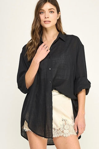Midnight Breeze Button Down