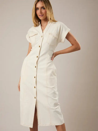 The Sandstone Utility Midi Dress