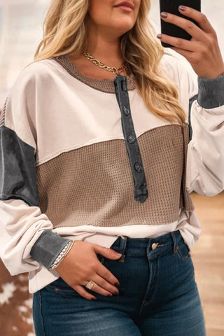 The Mocha Morning Waffle Henley
