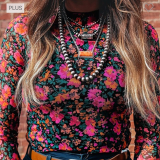 The Midnight Bloom Mesh Top