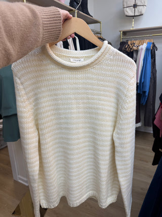 Everyday Rollneck Cozy Stripe Knit Sweater