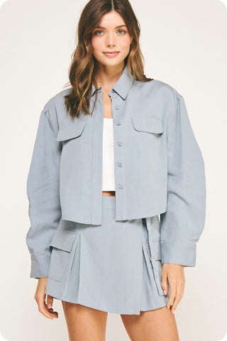 The Blue Skies Cropped Shirt