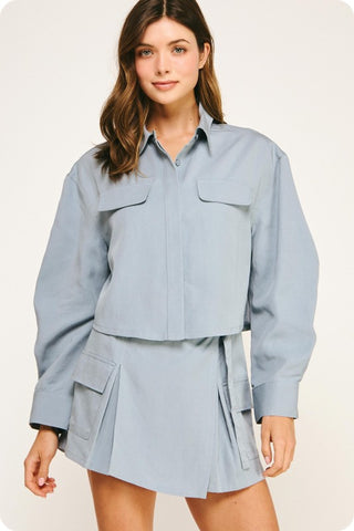 The Blue Skies Cropped Shirt