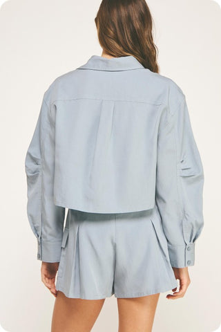 The Blue Skies Cropped Shirt