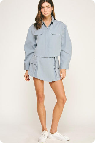 The Blue Skies Cropped Shirt