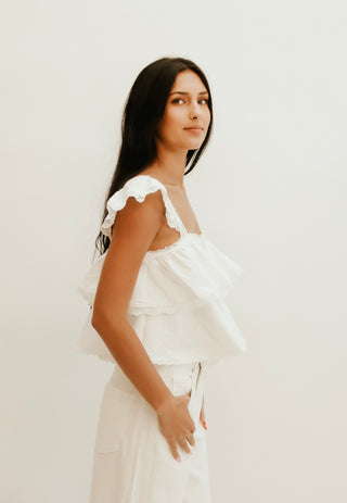 Honor & Grace Ruffle Lace Blouse