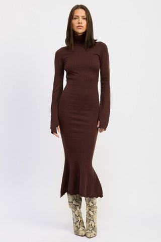 The Mocha Muse Midi Dress