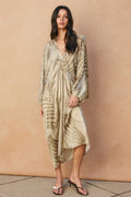 Desert Palm Satin Kaftan Maxi