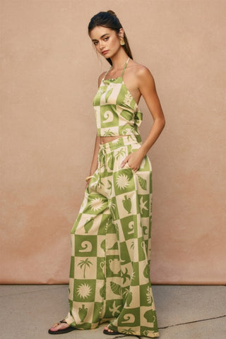 Casa Sol Crop Top and Pants Set