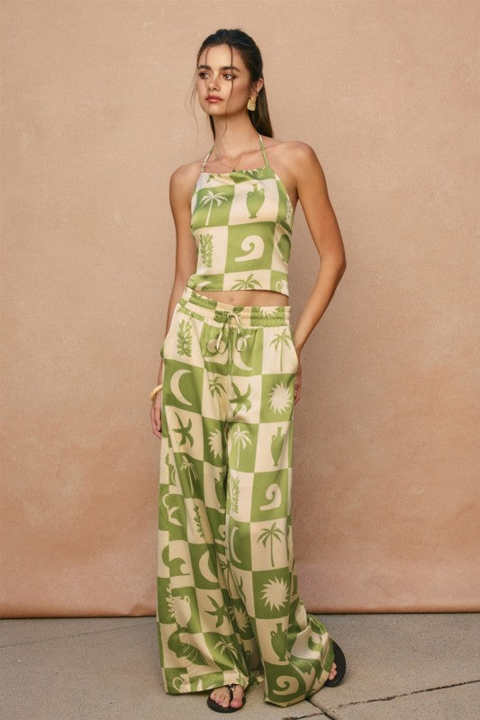 Casa Sol Crop Top and Pants Set