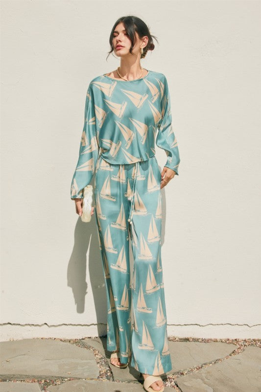 Coastal Reverie Looped Belt Pants