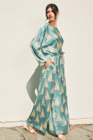 Coastal Reverie Looped Belt Pants