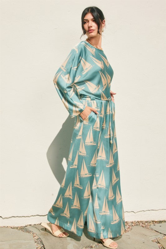 Coastal Reverie Looped Belt Pants