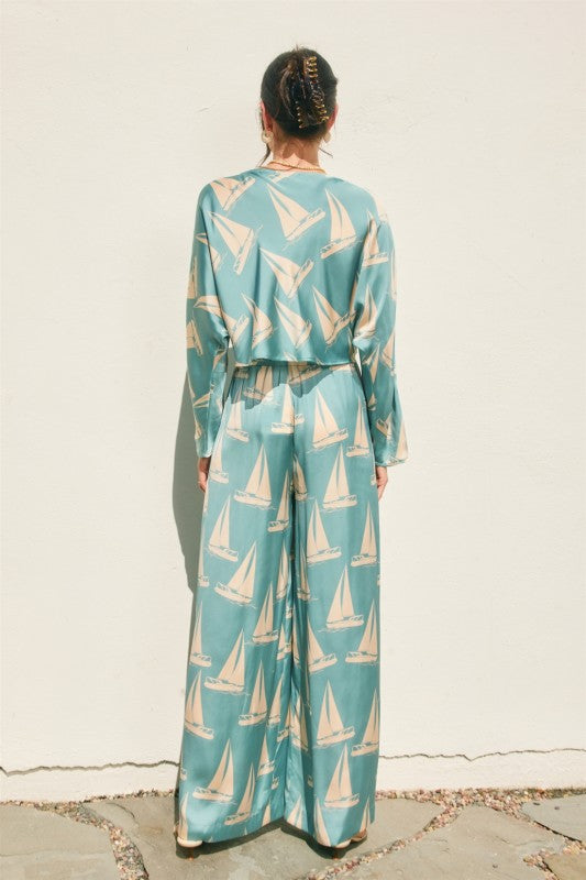 Coastal Reverie Looped Belt Pants