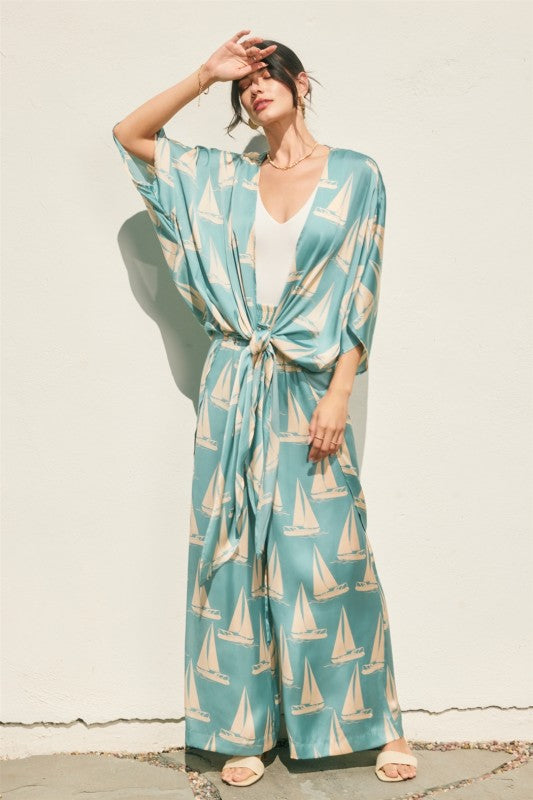 Coastal Reverie Looped Belt Pants