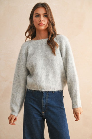 The Frosted Twist Back Sweater