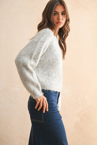 The Frosted Twist Back Sweater